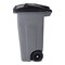 Toter 32 Gal. Graystone Trash Can with Quiet Wheels and Attached Black Lid ANA32 - alternate 2